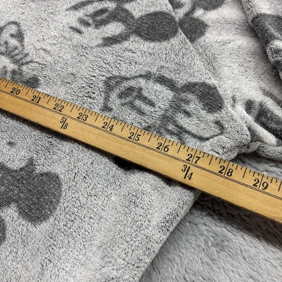 Disney Mickey & Minnie Mouse Sleepwear Full Zip Fleece Robe Jacket Gray Size 3X - Picture 4 of 7